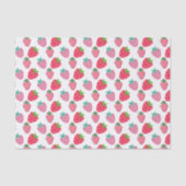 Erdbeeren Berry Pattern - Rosa | Rot Seidenpapier (Vorderseite)