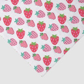 Erdbeeren Berry Pattern - Rosa | Rot Seidenpapier (Ausschnitt)