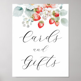Erdbeeren Berry Sweet Cards and Gifts Zeichen Poster
