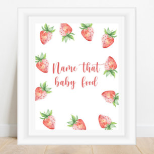 Erdbeeren - Bezeichnung für Babynahrung Poster