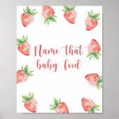 Erdbeeren - Bezeichnung für Babynahrung Poster (Vorne)