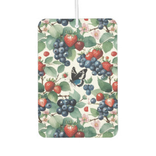 Erdbeeren Blaubeeren und Schmetterlinge Autolufterfrischer