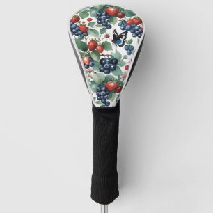 Erdbeeren Blaubeeren und Schmetterlinge Golf Headcover