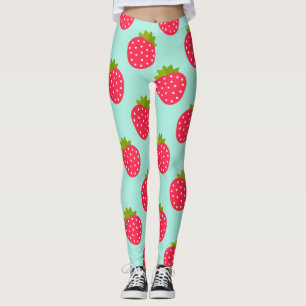 Erdbeeren-blaue Muster Leggings