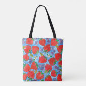 Erdbeeren Blueberries Honey Bees Market Tasche (Rückseite)