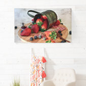 Erdbeeren Blueberries Obst und Süßigkeiten Banner (Insitu)