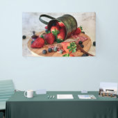 Erdbeeren Blueberries Obst und Süßigkeiten Banner (Messeveranstaltung)