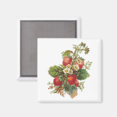 Erdbeeren blühen Magnete Magnet (Vorderseite/Rückseite)
