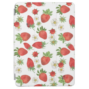 Erdbeeren Blume: Aquarellfarben - Nahtlose Kunst iPad Air Hülle