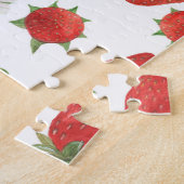 Erdbeeren Blume: Aquarellfarben - Nahtlose Kunst Puzzle (Seite)