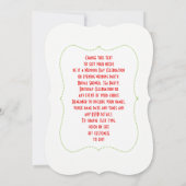 Erdbeeren Blume bearbeitbares Tee Party Einladung (Rückseite)