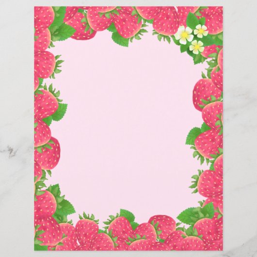 Erdbeeren-Blume Leichtes Papier (Rückseite)