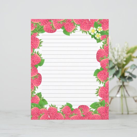 Erdbeeren-Blume Leichtes Papier (Stehend Vorderseite)