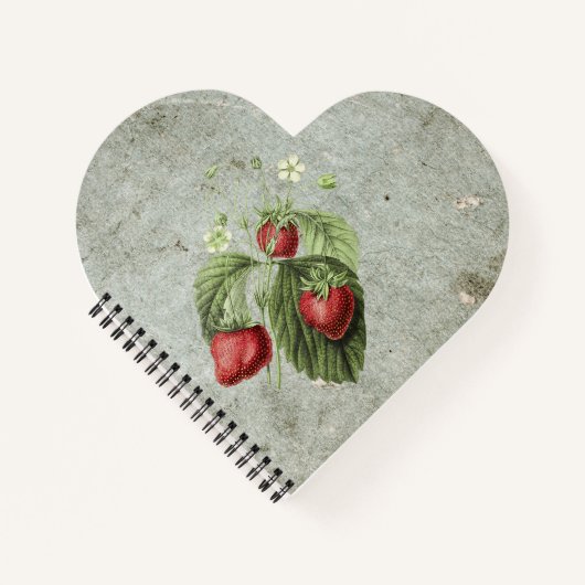 Erdbeeren, Blume und Früchte Notizblock (Vorderseite)