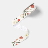 Erdbeeren Blumen Geburtstag Ripsband (Rückseite)