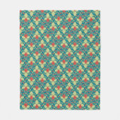 Erdbeeren, Blüten und Fruchtläufer Fleecedecke (Vorderseite)