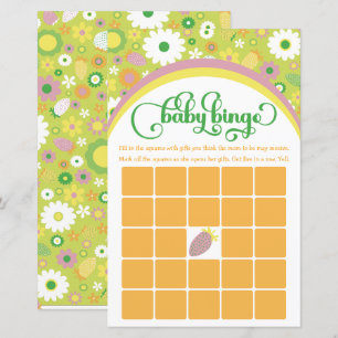 Erdbeeren Botanische Babydusche Baby Bingo