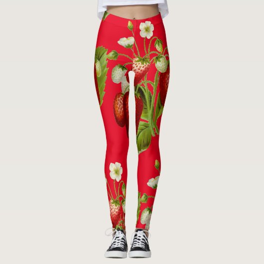 Erdbeeren Botany Red Leggings (Vorderseite)