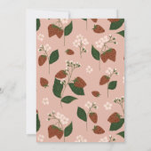 Erdbeeren Bridal Brunch Dusche Einladung (Rückseite)