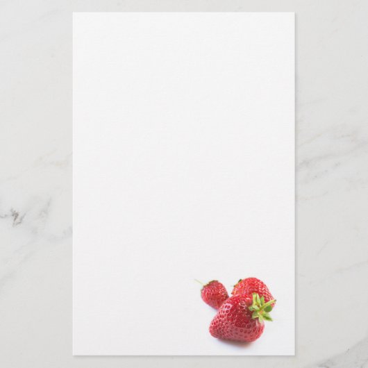 Erdbeeren Briefpapier (Vorderseite)