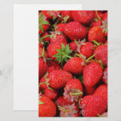 Erdbeeren Briefpapier (Vorne/Hinten)