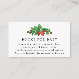 Erdbeeren Bücher für die Babyverpackungskarte Begleitkarte