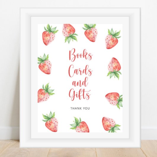 Erdbeeren - Bücher, Karten und Geschenke Poster