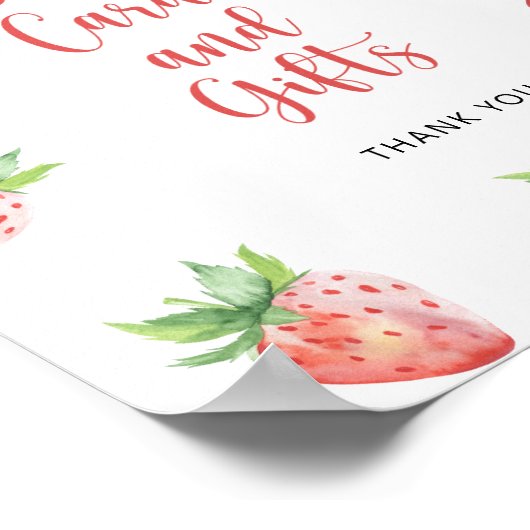 Erdbeeren - Bücherkarten und -geschenke Poster (Ecke)