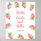 Erdbeeren - Bücherkarten und -geschenke Poster (Vorne)