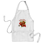 Erdbeeren Bumblebeeren Weiße Bib-Taschen Schürze (Vorne)