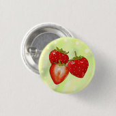 Erdbeeren Button (Vorne & Hinten)