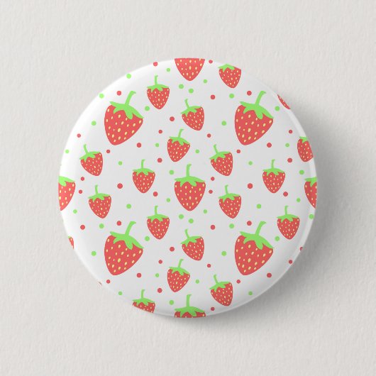 Erdbeeren Button (Vorderseite)
