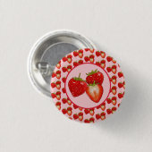 Erdbeeren Button (Vorne & Hinten)