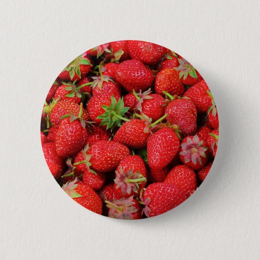 Erdbeeren Button (Vorderseite)