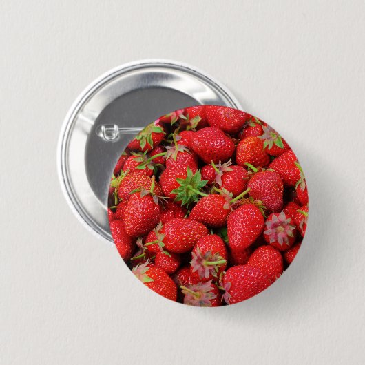 Erdbeeren Button (Vorne & Hinten)
