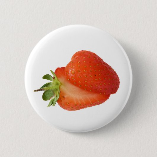 Erdbeeren Button (Vorderseite)