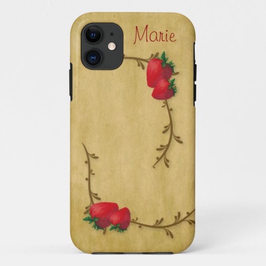 Erdbeeren Case-Mate iPhone Hülle (Rückseite)