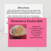 Erdbeeren-Cookie-Balls Postkarte (Vorne/Hinten)