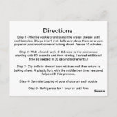 Erdbeeren-Cookie-Balls Postkarte (Rückseite)