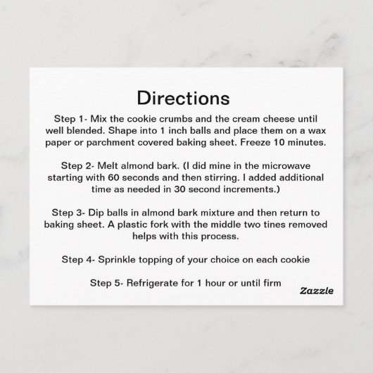 Erdbeeren-Cookie-Balls Postkarte (Rückseite)