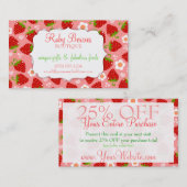 Erdbeeren-Coupon Rabattkarte (Vorne/Hinten)