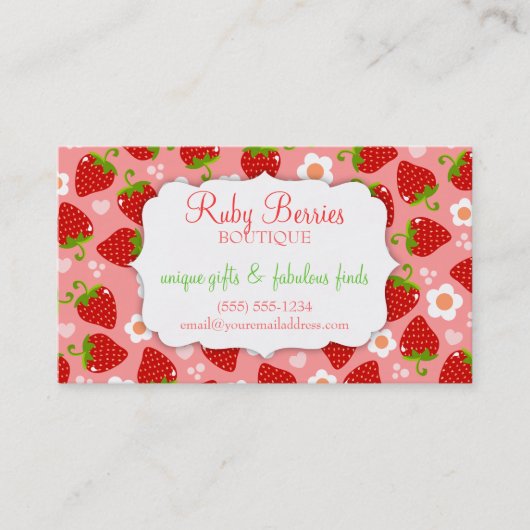 Erdbeeren-Coupon Rabattkarte (Vorderseite)