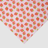 Erdbeeren Creme Muster Hübsch rosa Rote Früchte Seidenpapier (Ausschnitt)