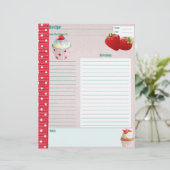 Erdbeeren & Creme Polka-Punkte Rezeptseite (Stehend Vorderseite)