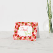 Erdbeeren Custom "Danke-You-Card" Dankeskarte (Vorderseite)