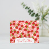 Erdbeeren Custom Postcard Postkarte (Stehend Vorderseite)