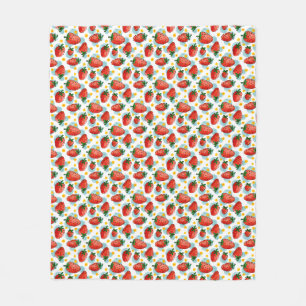 Erdbeeren & Daisies Fleece Blanket