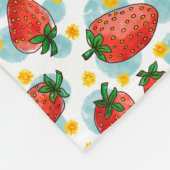 Erdbeeren & Daisies Fleece Blanket (Ecke)