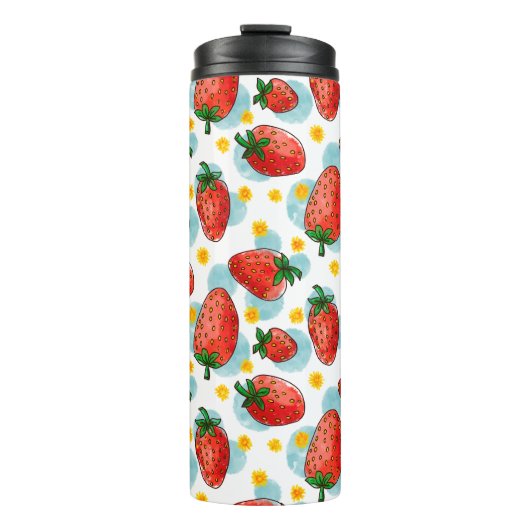 Erdbeeren & Daisis Thermal Tumbler Thermosbecher (Vorderseite)