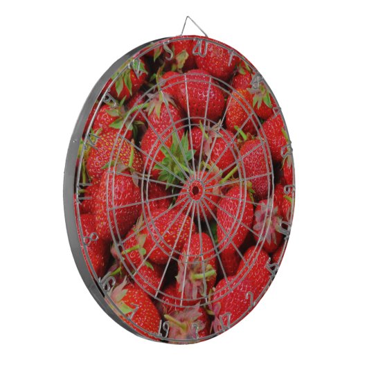 Erdbeeren Dartscheibe (Vorderseite Links)
